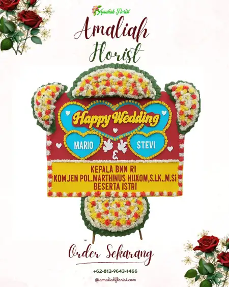 Papan Bunga Pernikahan Sukajaya